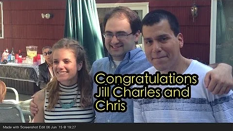 Jillian, Charles and Christopher's graduation part...