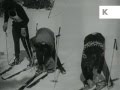 1950s Ski Resort, Glamourous Women Skiing, Fashion, Archive Footage