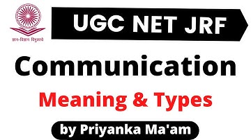 UGC NET JRF 2021 Paper -1 | Communication  by Priyanka Ma