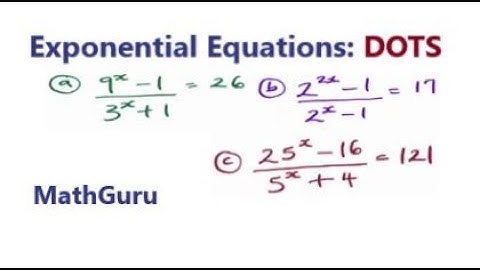 How to Solve Exponential Equations | Grade 10-12 | Example 1