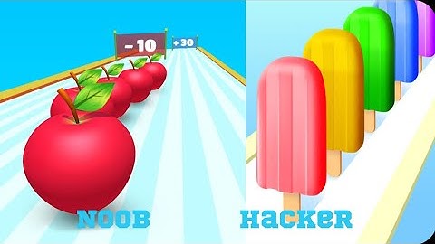 fruit stack juice vs popsicle sticks noob vs Pro vs hacker all max level iOS gameplay #fruitgameplay