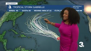 Tropical Storm Gabrielle forms in the Atlantic