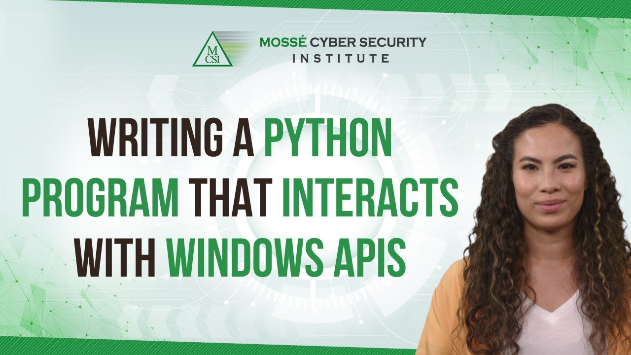 Writing a Python program that interacts with Windows APIs - YouTube