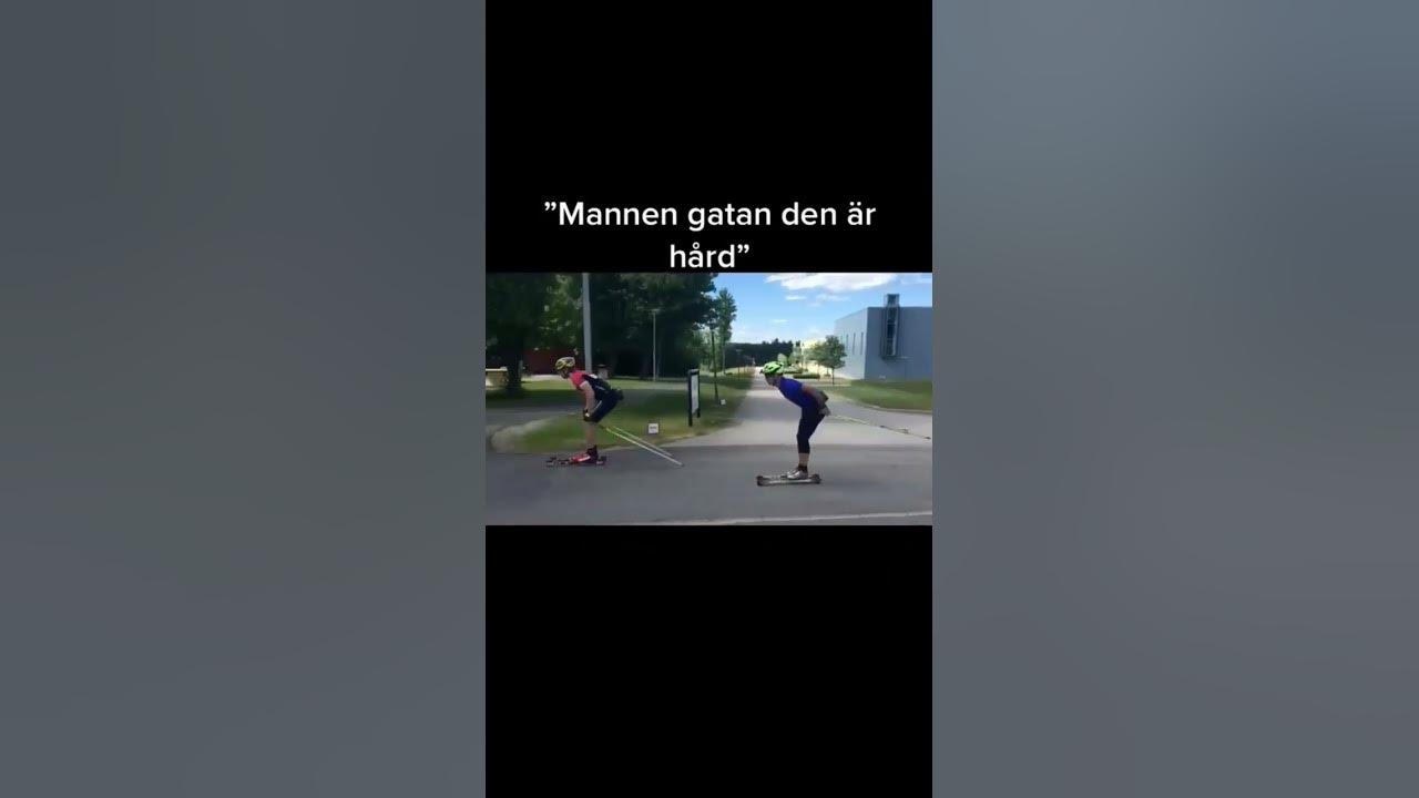 Längdskidor på grus - gatan den är verkligen hård #fördig #roligt #fail