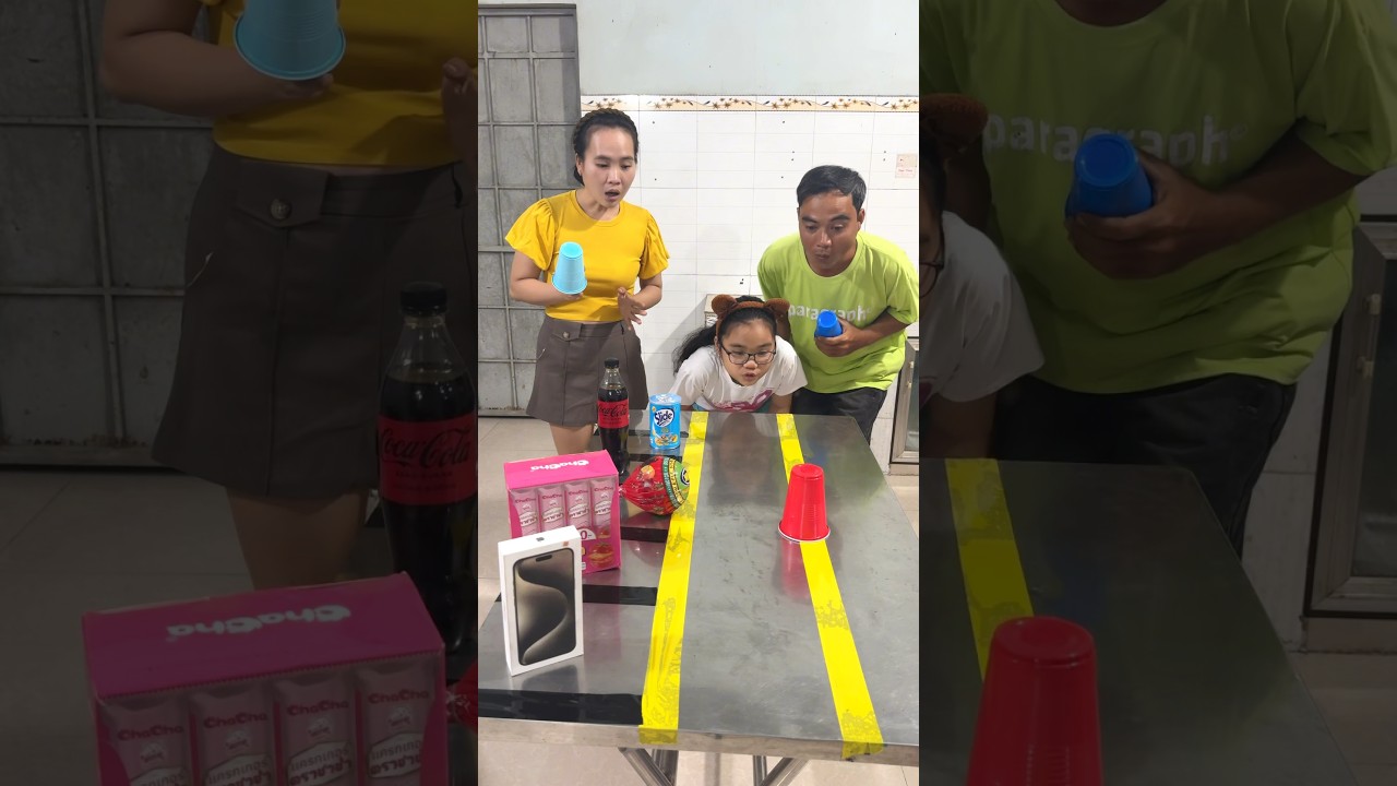 Cup blowing challenge