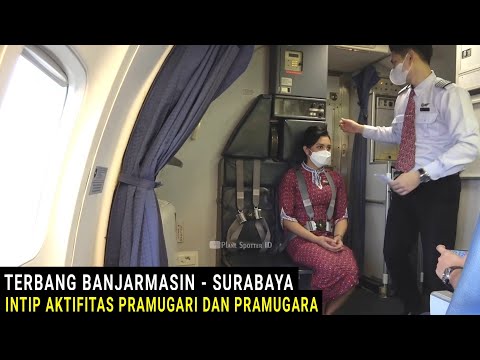 Terbang Banjarmasin - Surabaya, Intip Aktifitas Pramugara dan Pramugari Cantik Lion Air dlm Pesawat