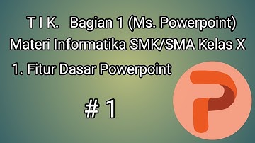 Materi Informatika SMK/SMA BAB II TIK Ms. Powerpoint bagian 1 : Fitur Dasar Powerpoint