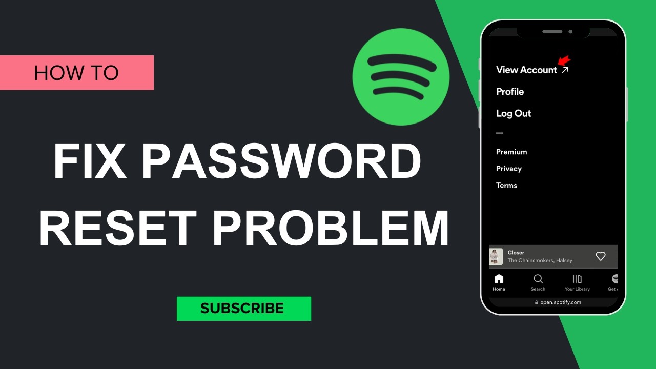 how to fix spotify password reset problem - YouTube