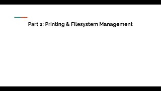 Linux Printing & Filesystem Management