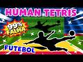 Human Tetris Solo Mode | Only 1% Can Win This World Cup Wall ⚽ Viral Interactive Game
