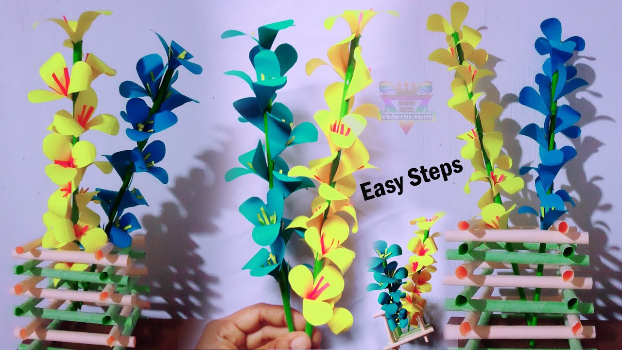 How To Make Beautiful Paper Flower Bunch Easy Paper craft Ideas DIY