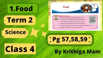 Class 4 Science term 2 Lesson 1 food pg 57,58,59 tn samacheer 4th standard explanation