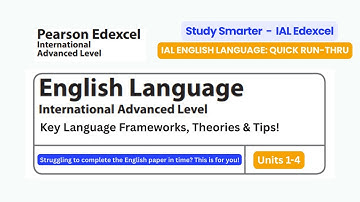 How I’d Tackle IAL English Language | Frameworks (Units 1–4), Key Theories & How to Approach Unit 3