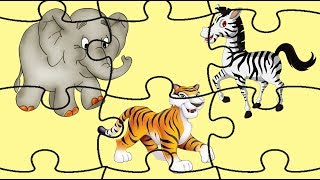 How to learn Animal names with Jigsaw Puzzle Game | Educational Video screenshot 2
