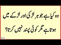 Paheliyan Common Sense Question Answers || Urdu GK Sawal Jawab and Riddles Puzzles #paheli #quiz 