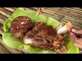 Cooked crispy pata at the farm and harvested some okra | Kusinela