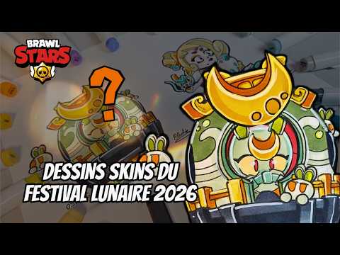 Brawl Stars - Drawing the 2026 Moon Festival skins (Eve & Lola)