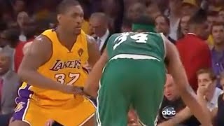 Ron Artest locks down Paul Pierce - 2010 Finals Game 7