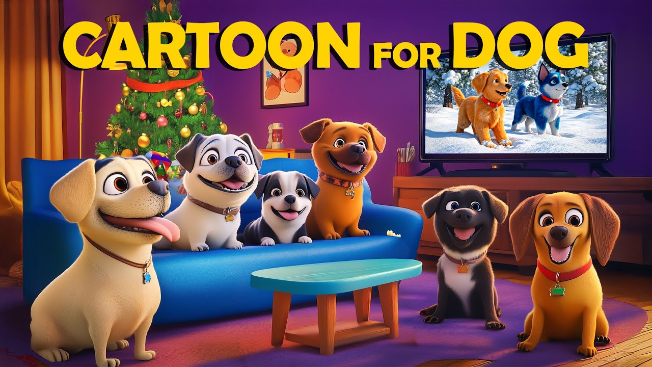 Мультфильм для собак в цветах, которые они могут видеть. Расслабляющая музыка и тихое пение птиц для