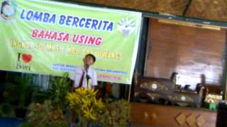 Juara 2 dan faforit lomba bercerita bahasa osing