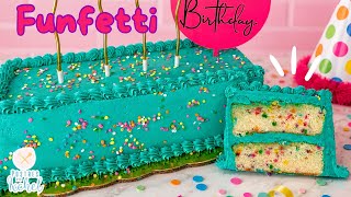 🎂🎉 FUNFETTI CAKE | PASTEL DE VAINILLA ESPONJOSO CON BUTTERCREAM AMERICANO | POSTRES CON IXCHEL