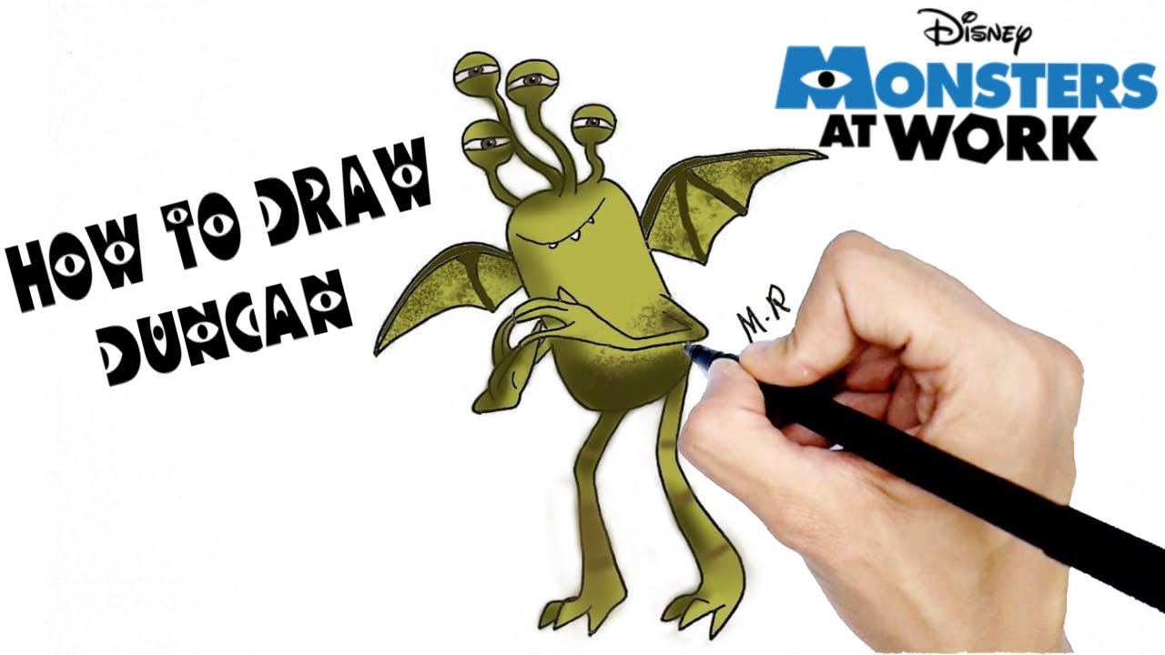 how to draw duncan from monsters at work - YouTube