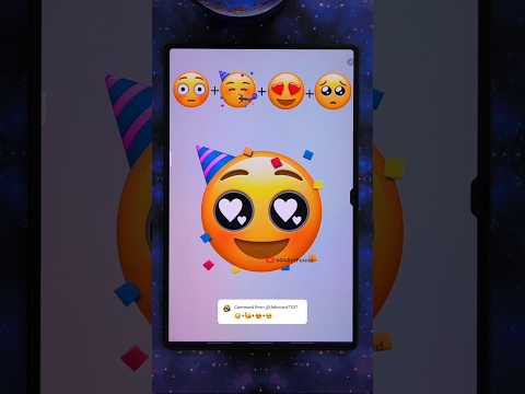 😳🥳😍🥺 emoji mixing #digitalart #funny #emojichallenge #shorts #birthday