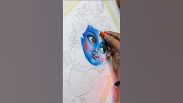 Krishna Drawing #shorts #drawing #art #krishna #shortsfeed #janmashtami