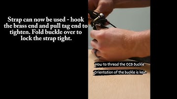 How to Thread an Over the Center Buckle (OCB) Strap - Quiet Ratchet Strap