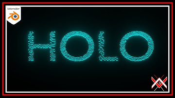 Make a sci-fi holographic text reveal intro in Blender 2.90 without multiple shaders.(in hindi)