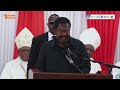 MAKAMU WA RAIS NCHIMBI ANAHUTUBI KWENYE MAZISHI YA KARDINALI PENGO KITUO CHA HIJA PUGU