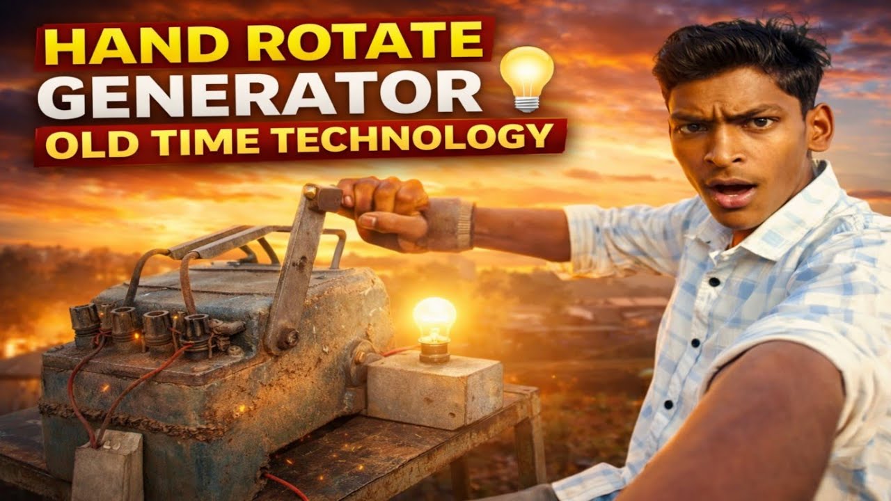 Old Times 😱 Hand Rotate Generator In Scrap| Old Time Technology |
