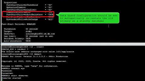 Dataguard Fast Start Failover