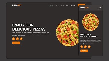 Responsive Pizza Shop Website Using HTML CSS & JavaScript