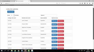 Ejemplo MVC en Java. Eliminar autor