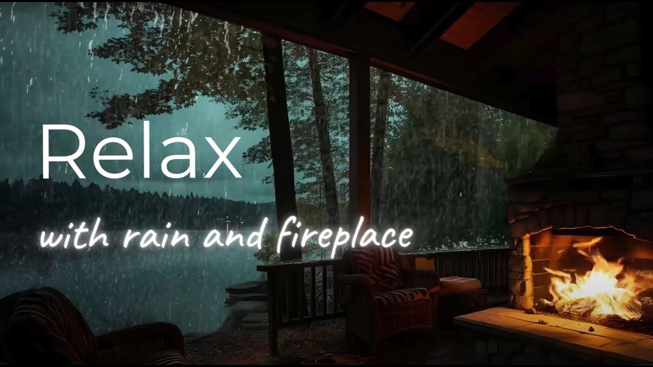 Cozy Fireplace & Rain Sounds | Relaxing ASMR for Sleep, Study ...