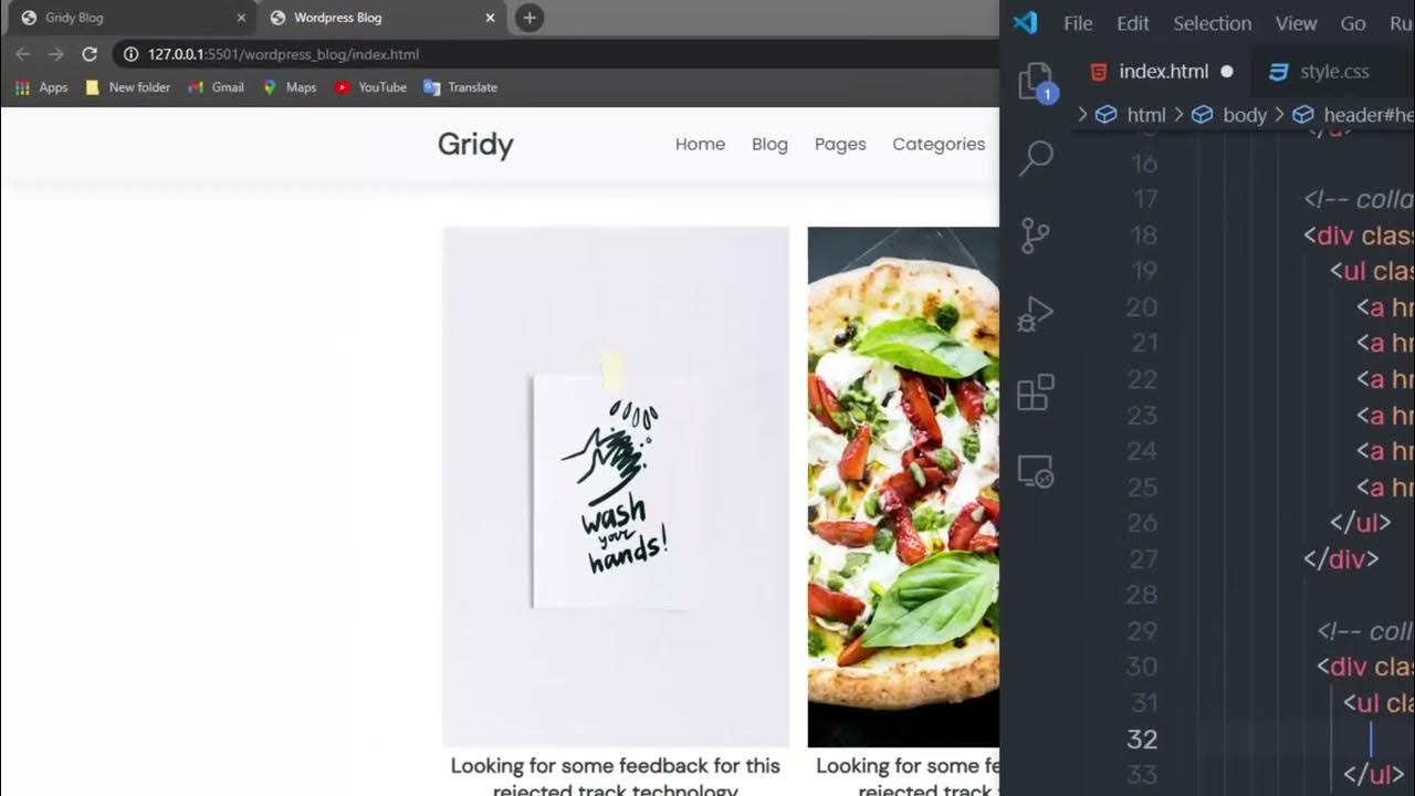 how to create a blog website using Html, Css and javascript - YouTube