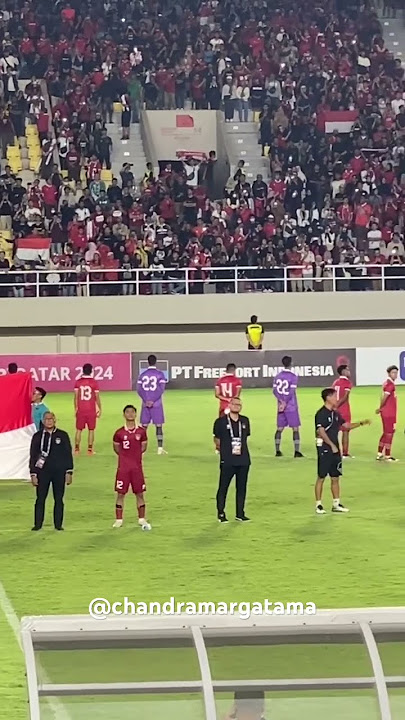 Momen Haru Timnas U23 Nyanyi Tanah Airku usai Tinnas kalahkan Turkmenistan 2 - 0  , STY betkaca Kaca