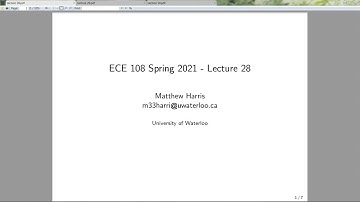 ECE 108 - Lecture 28  - Examples of conditional probability/independent events