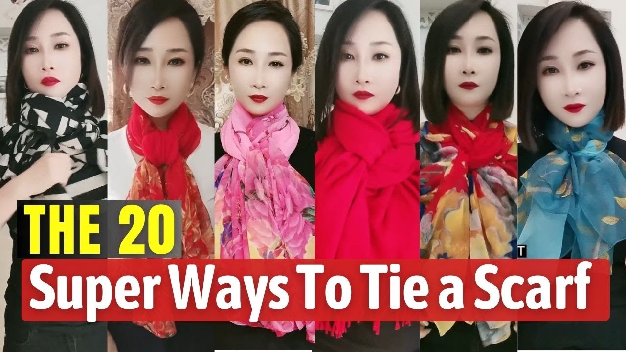 The 20 Super Ways to Tie a Silk Scarf How to wear scarf in 2023 Part17 scarftie scarfstyle