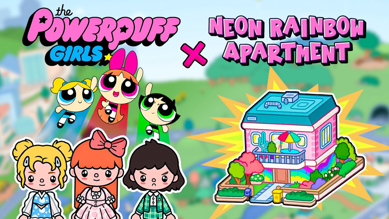 Cute Neon Rainbow Apartment For Powerpuff Girls 😍 Aesthetic Toca Boca ...