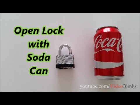 Open Lock with Soda Can