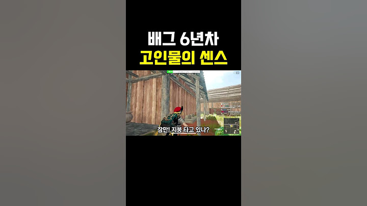 배그 8000시간 고인물의 센스플레이