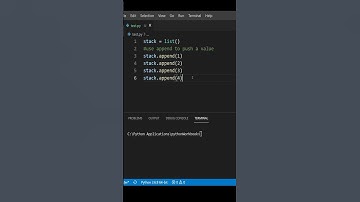 List can also be used as a stack in python by using in-build functions | Python tutorial #Shorts
