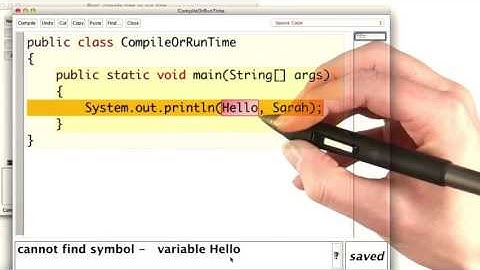23   Compile Time and Runtime Errors