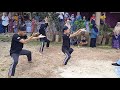 3 siblings perform silat gayong bunga tanjung at the wedding ceremony