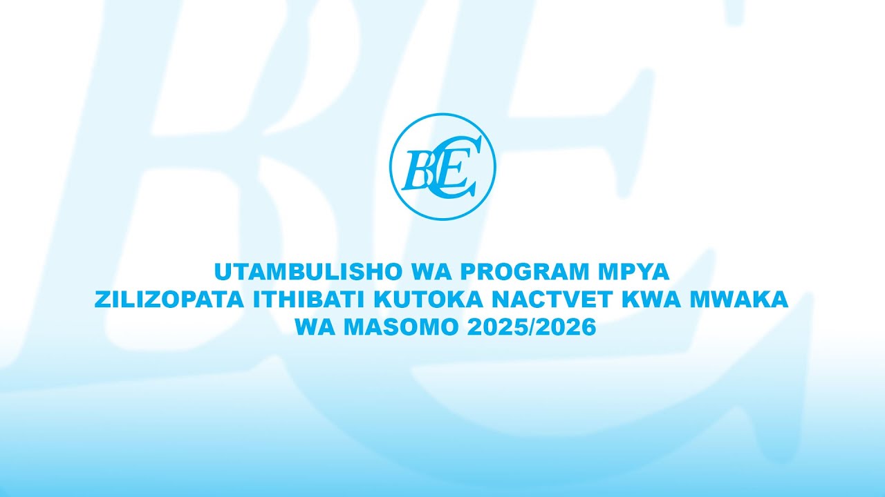 MKUTANO NA VYOMBO VYA HABARI  |  UTAMBULISHO WA PROGRAM MPYA