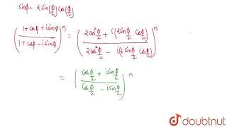 ((1 + cosphi + i sin phi)/( 1 + cos phi - i sin phi)) = cos n phi + i sin n phi  | CLASS 12 | CO...