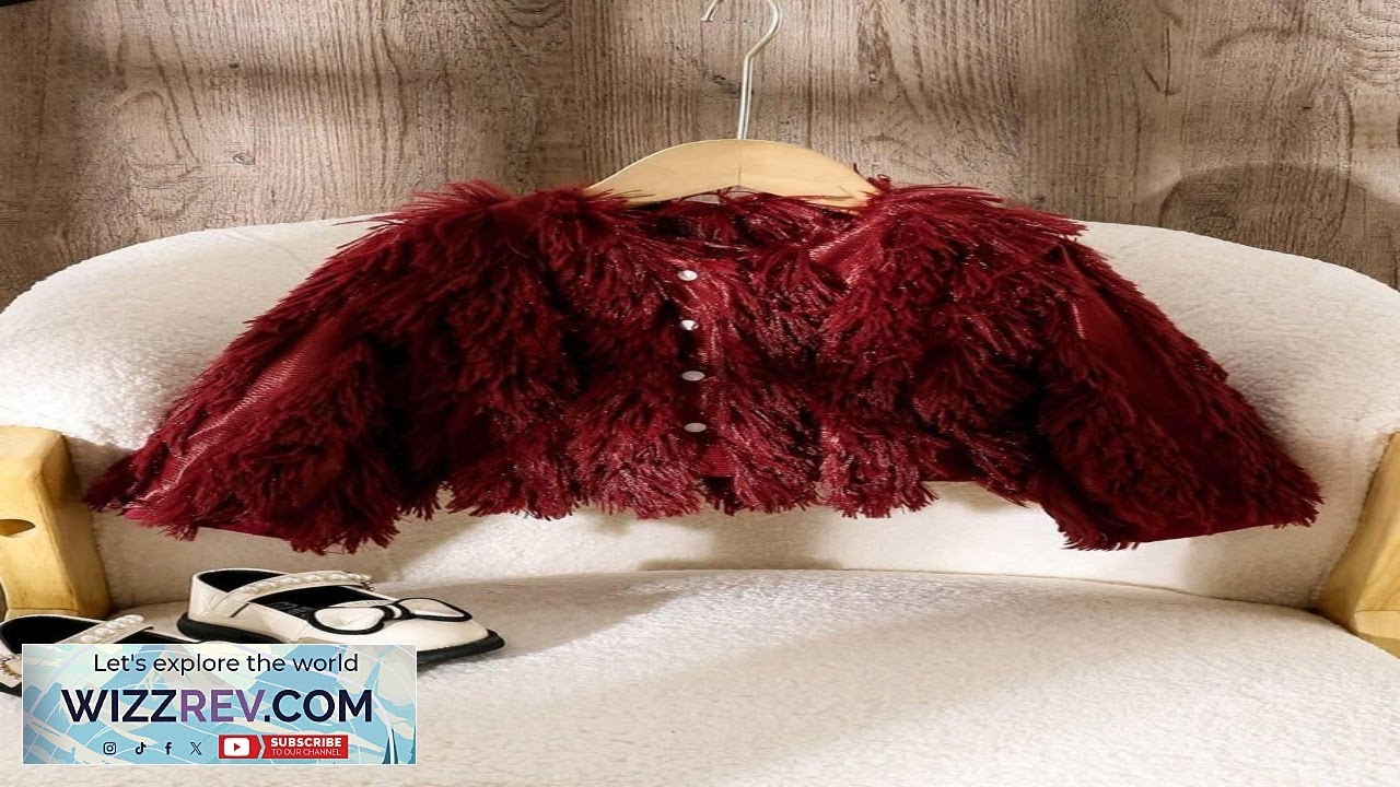 SHEIN Glamorique Kids Baby Girl Toddler Autumn Winter Versatile Thick Warm Plush Shawl