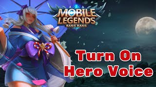 How to Turn On Hero Voice in Mobile Legends? 2024 screenshot 5